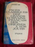 Pages classiques des grands écrivains français…, Utilisé, Jacques Gob, Autres niveaux