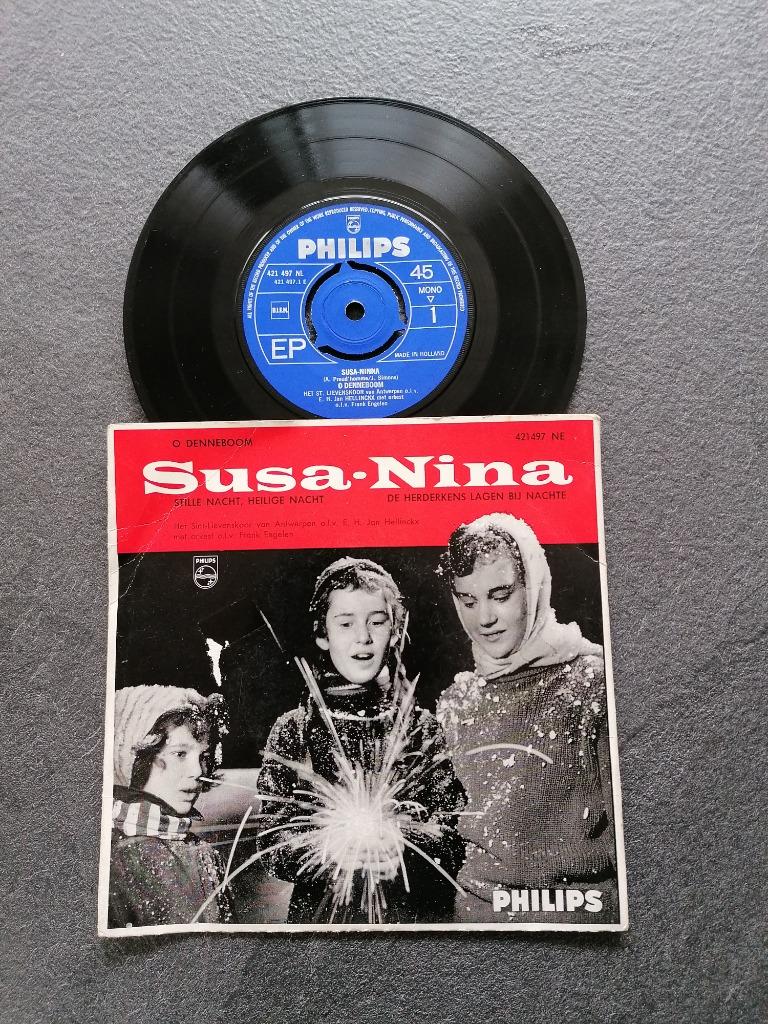 Susa  Nina – o denneboom  Stille nacht, heilige nacht    de, Enlèvement ou Envoi, Utilisé, 7 pouces, Single