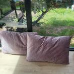 2 grote velours kussens van 85 cm x 50 cm, Ophalen, Zo goed als nieuw