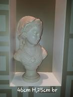 belle statue de buste de dame blanche, Antiquités & Art, Enlèvement