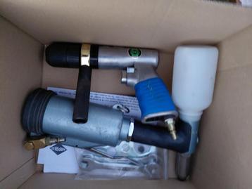 AIRPRESS pneumatische popnageltang + Luchtboormachine beschikbaar voor biedingen
