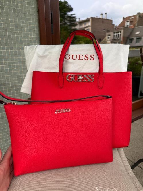 GUESS, draagtas en kleine schoudertas, nieuw, Handtassen en Accessoires, Tassen | Damestassen, Nieuw, Handtas, Rood, Ophalen of Verzenden