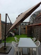 Draaibare tuinparasol, Ophalen