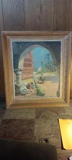 Peinture orientaliste Maghreb signée, 67x77, n625, Antiquités & Art, Art | Peinture | Classique, Enlèvement