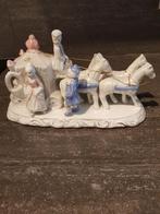 Vintage beeld, paard met koets, 26X15X10 cm, goede staat, Antiek en Kunst, Ophalen