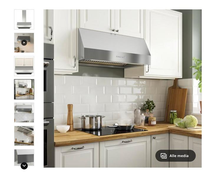 Dampkap RVS 80 cm nieuw, Elektronische apparatuur, Afzuigkappen, Nieuw, Vrijstaand, Wandschouwkap, 600 tot 800 m³ per uur, Motor