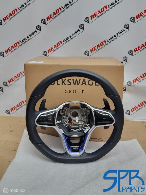 Stuurwiel STUUR VW Golf 8 VIII GTE FLIPPERS BLAUWE STICKSELS, Auto-onderdelen, Besturing, Volkswagen, Nieuw, Ophalen of Verzenden