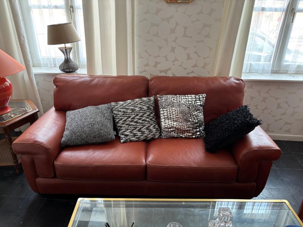 Salon, Enlèvement, Comme neuf, Cuir, Moderne