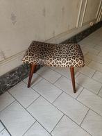 Vintage Leopard velvet stoel jaren 60, Ophalen of Verzenden, Gebruikt