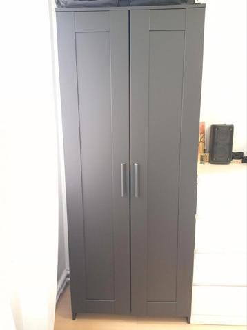 Armoire noire 2 portes (brimnes Ikea)