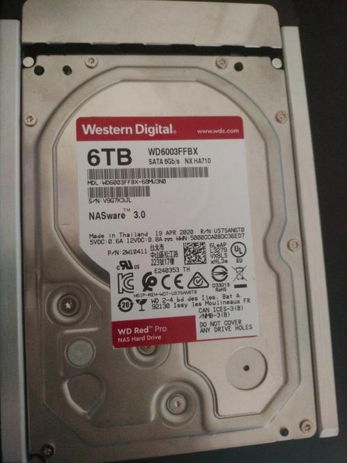 WD Red Pro (256MB cache) 6TB, Computers en Software, Harde schijven, Gebruikt, Server, Intern, HDD, SATA, Ophalen of Verzenden