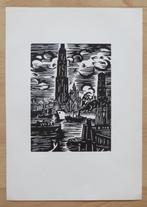 Houtsnede Frans Masereel: De rede van Antwerpen, Antiek en Kunst, Kunst | Etsen en Gravures, Verzenden