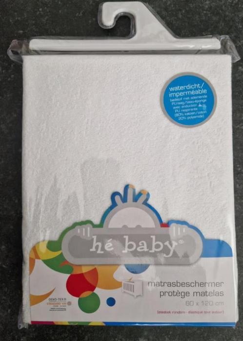 NIEUW - Matrasbeschermer waterdicht babybed 60x120cm, Kinderen en Baby's, Kinderkamer | Beddengoed, Nieuw, Overige typen, Wit