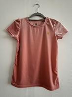 Roze velours t-shirt Hema maat 146-152, Kinderen en Baby's, Kinderkleding | Maat 146, Meisje, Ophalen of Verzenden, Zo goed als nieuw