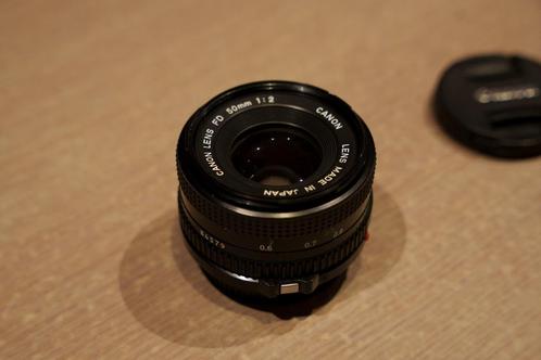 Canon 50 mm 1:2 FD-houder, Audio, Tv en Foto, Fotocamera's Analoog, Zo goed als nieuw, Spiegelreflex, Canon, Ophalen of Verzenden