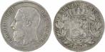 België, Leopold II, 5 frank, 1871, Postzegels en Munten, Zilver, Ophalen, Losse munt