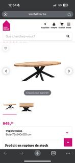 Grande table de salle à manger -Trevor- bois massif (240 cm), Ophalen, Zo goed als nieuw, Ovaal, Metaal