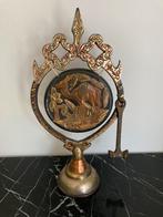 Vintage Tunesië messing gong met hamer in reliëf   GONG, Ophalen of Verzenden