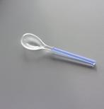 Cuillère à café vintage années '60 verre avec filets bleus, Enlèvement ou Envoi