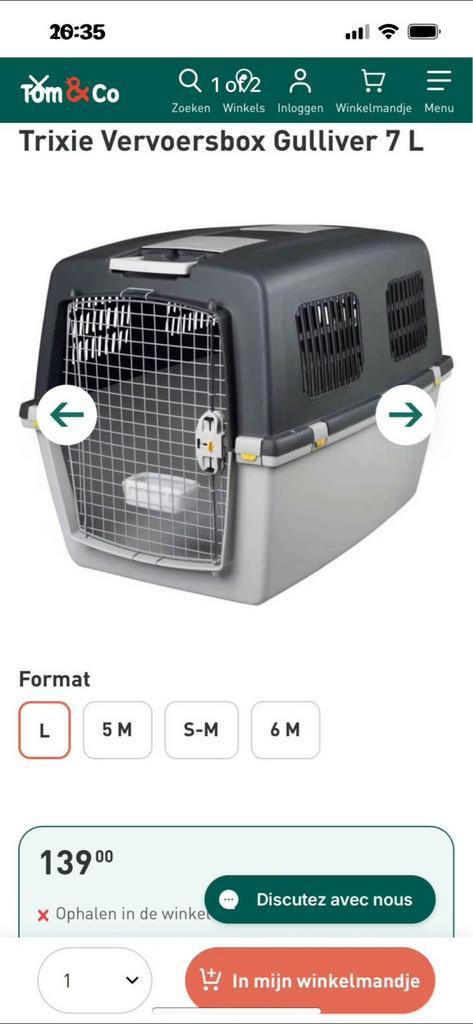 Trixie honden reismand gulliver, Dieren en Toebehoren, Transportboxen, Gebruikt, Ophalen of Verzenden