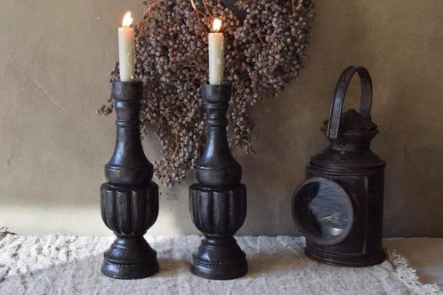 Houten kandelaar balusterkandelaar Be-Uniq, Huis en Inrichting, Woonaccessoires | Kandelaars en Kaarsen, Nieuw, Kandelaar, 25 tot 50 cm