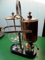 Opzet percolator in glas en koper., Ophalen, Koper