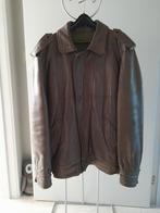 Bruine lederen herenjas  50, Ophalen of Verzenden, Gedragen, Maat 48/50 (M), Bruin
