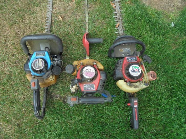 set van 3 kawasaki heggenscharen voor onderdelen of ter repa, Tuin en Terras, Heggenscharen, Gebruikt, Ophalen of Verzenden