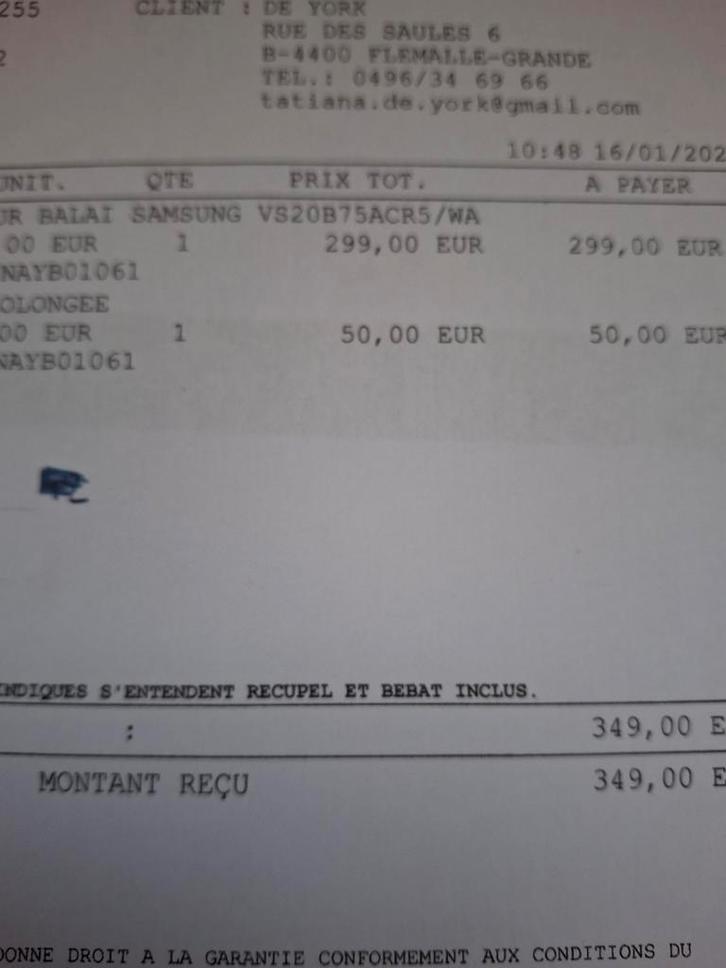 Aspirateur balai sans sac, Electroménager, Aspirateurs, Neuf, Autres types, Réservoir, Enlèvement