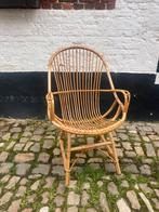 Vintage rotan stoel, Jardin & Terrasse, Chaises de jardin, Comme neuf, Rotin, Enlèvement ou Envoi