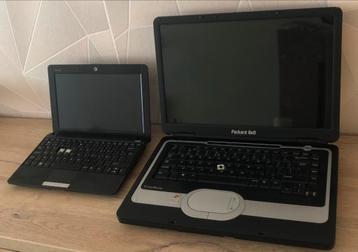 2x laptops (voor onderdelen)