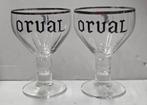 Orval Trappist bierglazen set van 2, Ophalen of Verzenden, Zo goed als nieuw