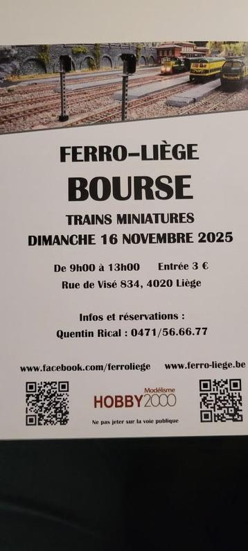 Uitwisseling van modeltreinen FERRO-LIEGE op 16/11/2025 beschikbaar voor biedingen