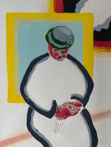 Roger Raveel | 'La Berceuse' | 1989 (INGELIJST) beschikbaar voor biedingen