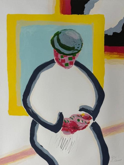 Roger Raveel | 'La Berceuse' | 1989 (INGELIJST), Antiek en Kunst, Kunst | Litho's en Zeefdrukken, Ophalen of Verzenden