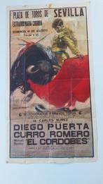 Poster Affiche Plaza De Toros De Sevilla Spanje 1964, Ophalen of Verzenden, Gebruikt, Rechthoekig Staand, Dier of Natuur