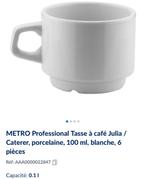 Julia Metro porseleinen kopjes (espresso) van 10 cl, Ophalen, Nieuw, Overige stijlen, Kop(pen) en/of Schotel(s)