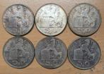 6x  50FR  BELGIE   ZILVER    € 63, Zilver, Ophalen of Verzenden, Losse munt, Zilver
