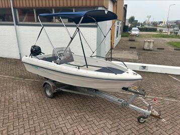 Bateau à console Terhi 4100 avec Suzuki 9,9 ch et remorque disponible aux enchères