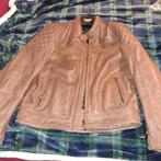 Lederen moto jas Kawasaki, Kleding | Heren, Jassen | Zomer, Ophalen, Maat 52/54 (L), Bruin, Zo goed als nieuw