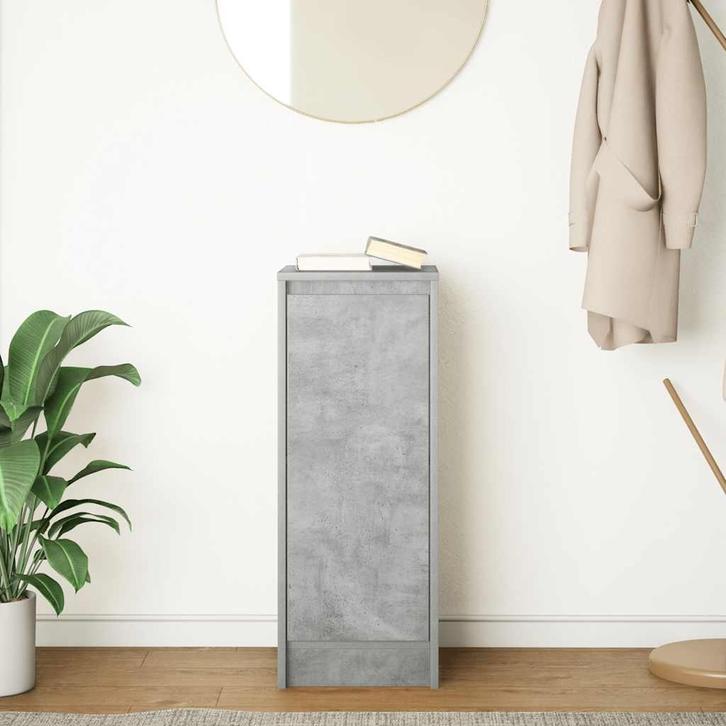 Dressoir 29,5x34x76 cm bewerkt hout betongrijs, Huis en Inrichting, Zitzakken, Nieuw, Verzenden