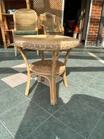 Petite table ronde vintage en rotin, Ophalen