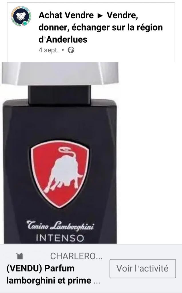 Parfum lamborghini 125ml et prime time /Article vendu ✅️, Bijoux, Sacs & Beauté, Enlèvement, Comme neuf