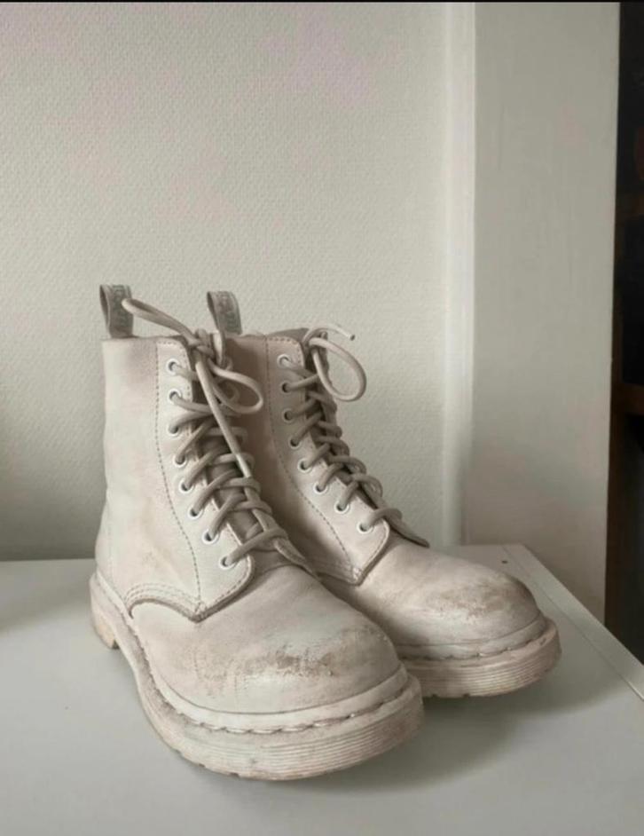 Dr. Martens Pascal, Kleding | Dames, Schoenen, Gedragen, Lage of Enkellaarzen, Wit, Ophalen of Verzenden