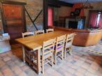 Salle à manger complète en chêne, Maison & Meubles, Enlèvement, Utilisé