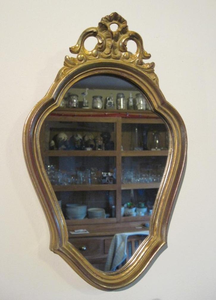 Vintage spiegeltje als nieuw, Antiek en Kunst, Curiosa en Brocante, Ophalen of Verzenden