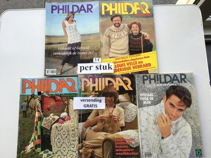 5 brei boeken "Phildar" aan 3 € én met gratis verzending, Livres, Loisirs & Temps libre, Utilisé, Enlèvement ou Envoi