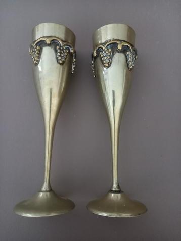 Bekers 22,5cm Hoogte voet 7cm, Antiek en Kunst, Curiosa en Brocante, Ophalen of Verzenden