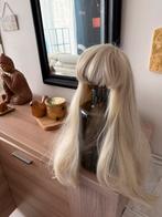 Pruik rost ombre blond zwart en lichtblond zeer mooi, Ophalen of Verzenden, Zo goed als nieuw, Pruik of Haarverlenging