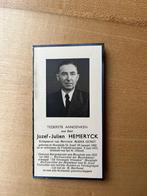 J. Hemeryck- St. Jozef 1892 + 1957 - Burgemeester Hooglede, Carte de condoléances, Envoi